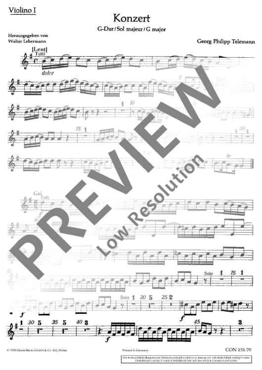 Concerto G Major - Violin I Rip.