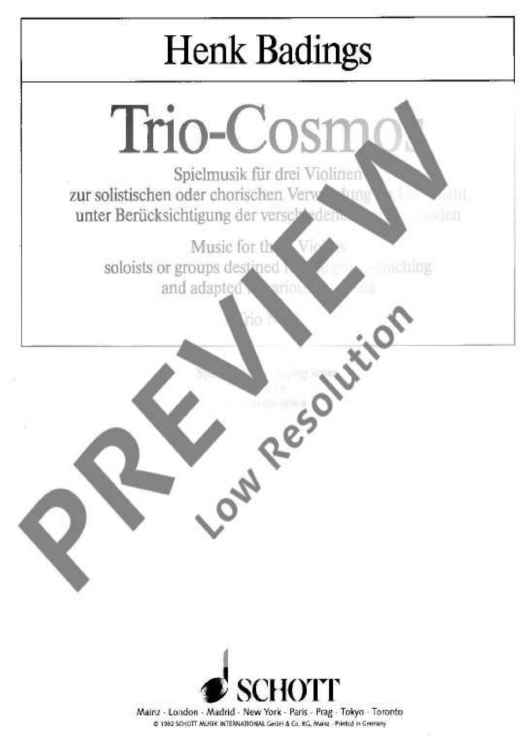 Trio-Cosmos - Performing Score