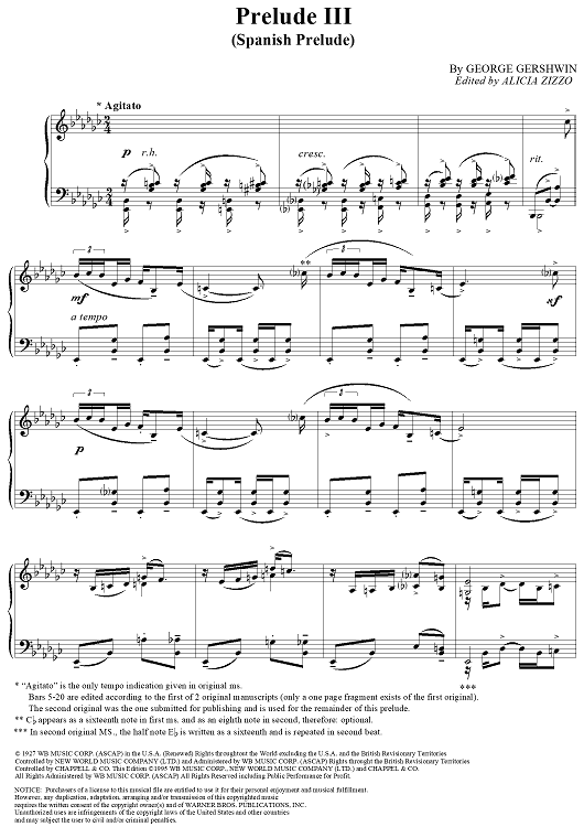 Prelude No. 3 in E-flat Minor (Spanish Prelude)