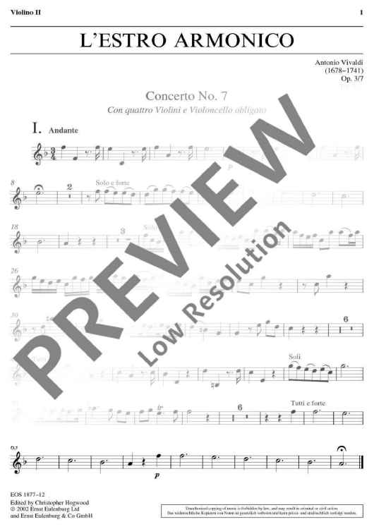 L'estro Armonico - Violin II