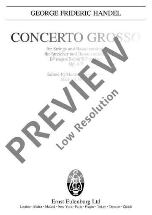 Concerto grosso Bb Major - Full Score