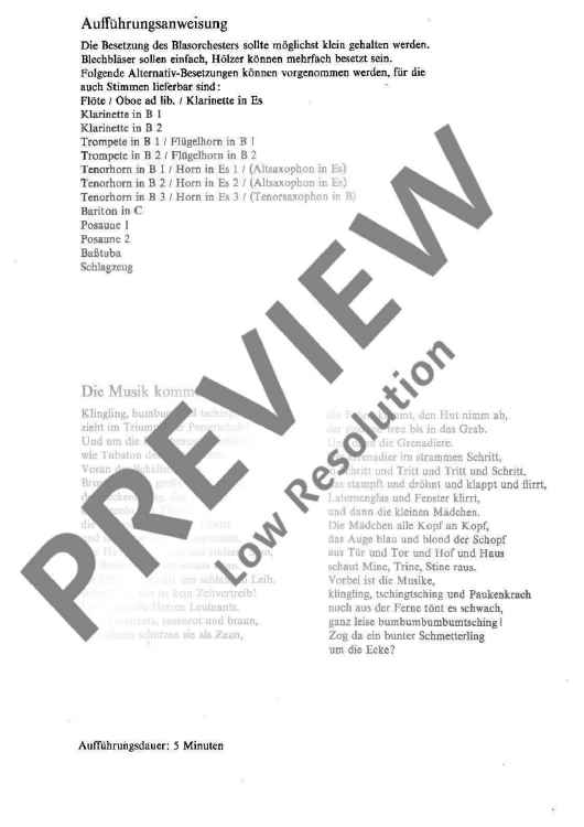 Die Musik kommt - Score