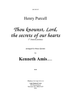 Thou knowest Lord, the secrets of my heart (3rd Funeral Sentence) - Introductory Notes