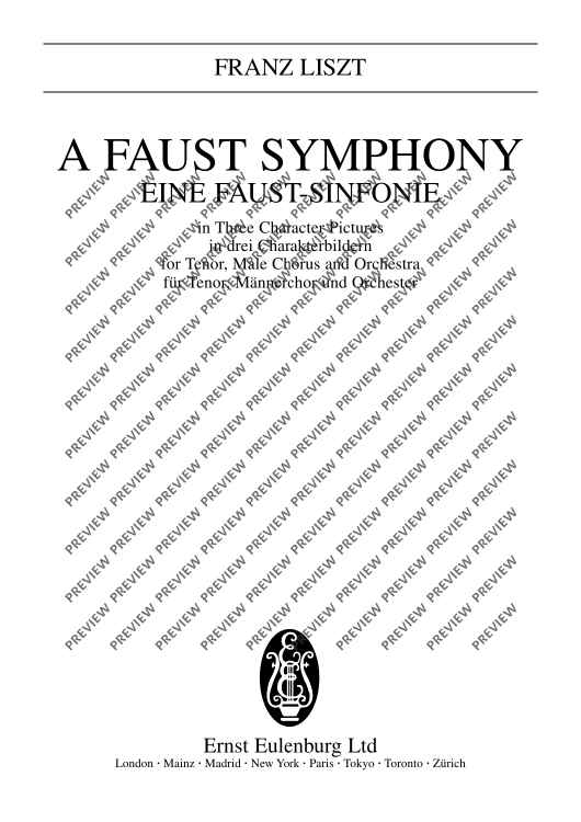 A Faust Symphony - Full Score