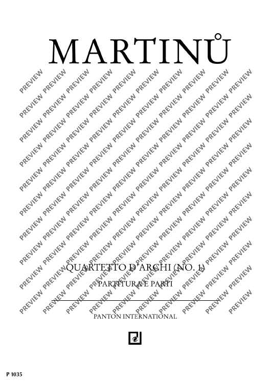 1. String quartet - Score and Parts