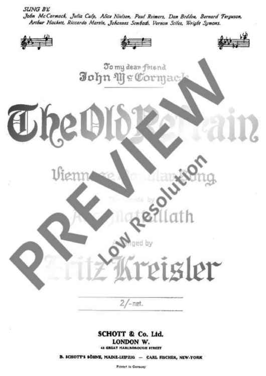 The Old Refrain E flat major