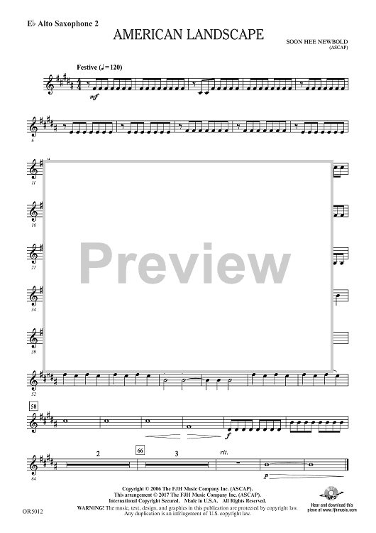 American Landscape - Eb Alto Saxophone 2