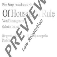 Five Songs on old texts - Choral Score