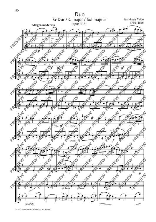 Duo G Major - Performing Score
