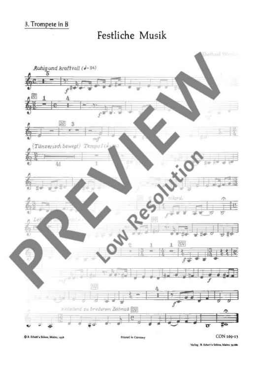 Festliche Musik - Trumpet Iii