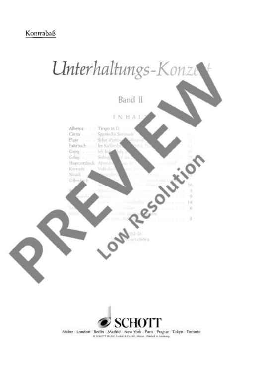 Unterhaltungskonzert - Double Bass