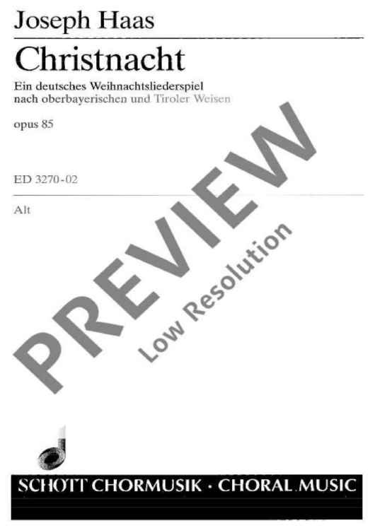 Christnacht - Alto