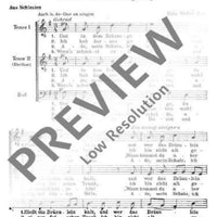 Und in dem Schneegebirge - Choral Score