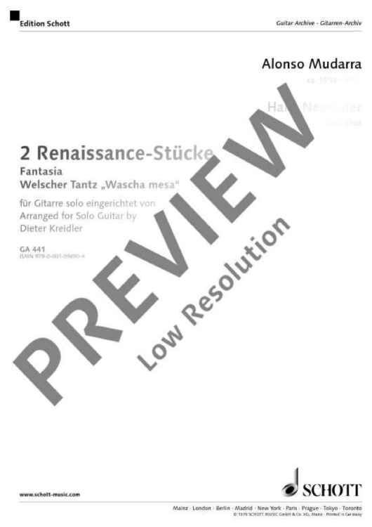 Zwei Renaissance-Stücke