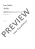 Aube - Choral Score