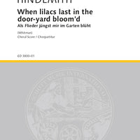 When lilacs last in the door-yard bloom'd - Choral Score