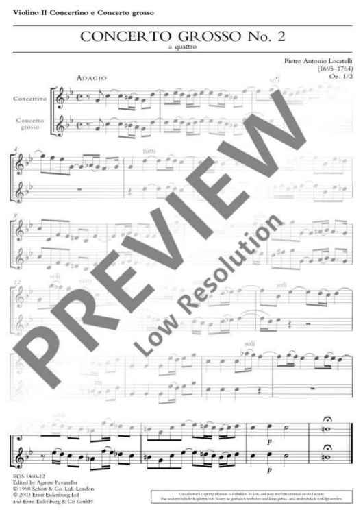 Concerto Grosso in C minor - Violin II