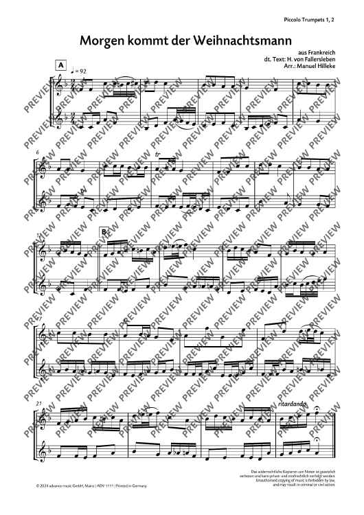 Morgen kommt der Weihnachtsmann