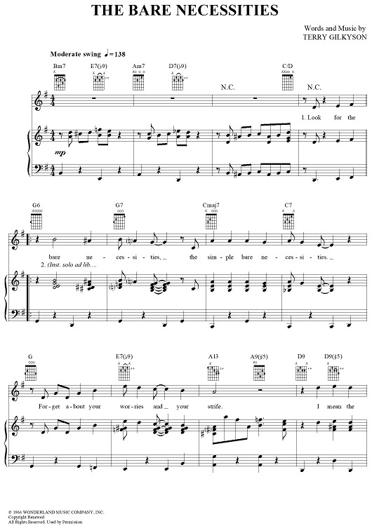 The Bare Necessities