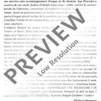 Ricercari a quattro - Score