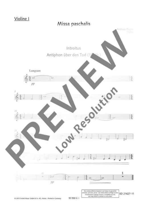 Missa paschalis - Violin I