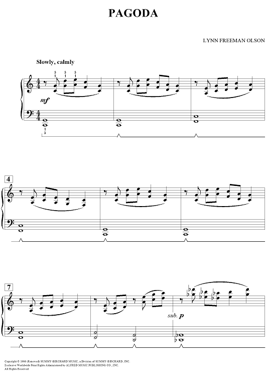 Posada Music Notes Pagoda