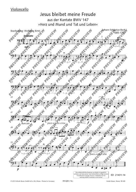 Jesu, Joy of Man's Desiring - Cello