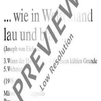 ... wie in Welschland lau und blau ... - Choral Score
