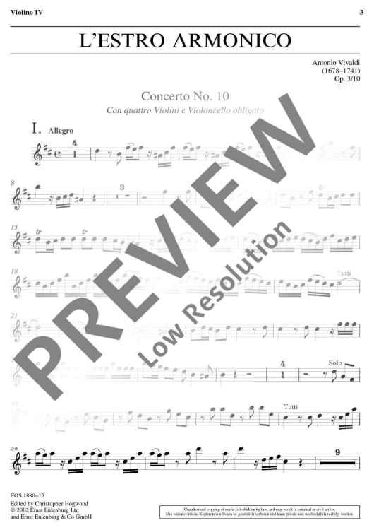 L'estro Armonico - Violin Iv