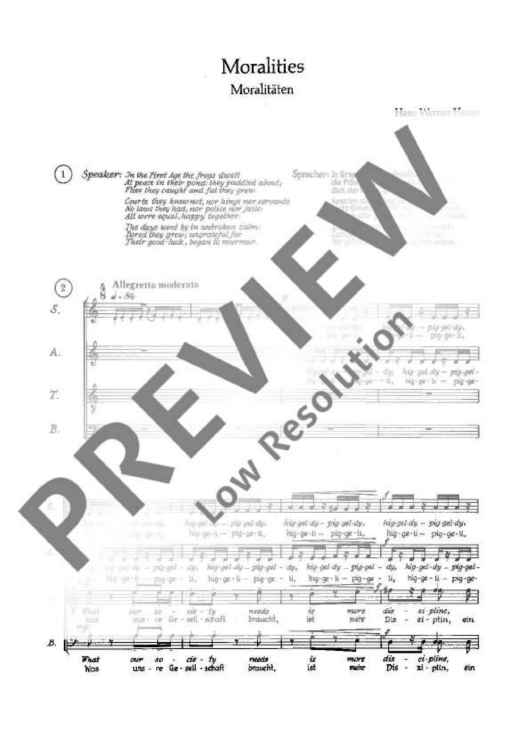 Moralities - Choral Score