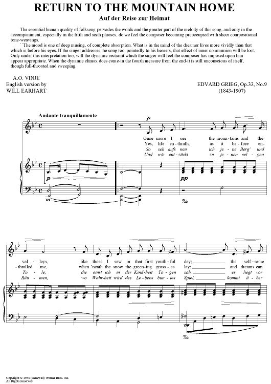 Return To The Mountain Home (Auf der Reise zur Heimat)