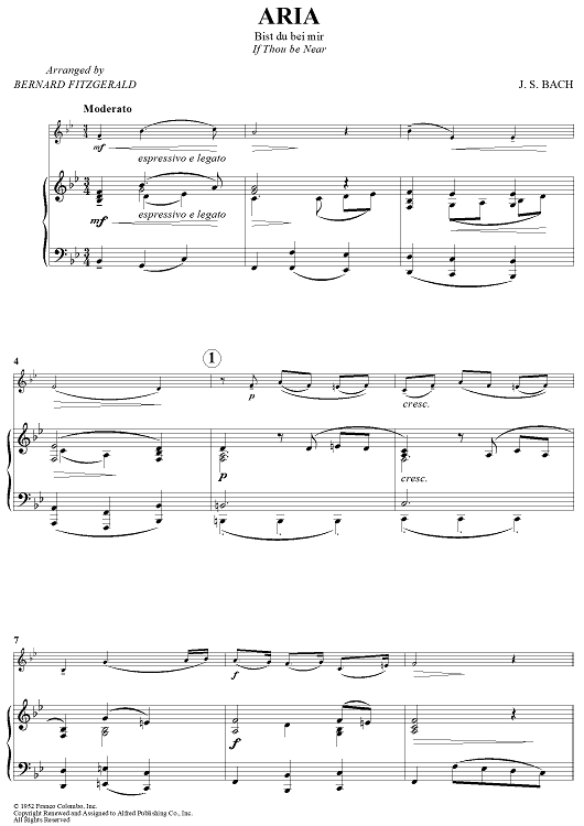 Aria - Bist du bei mir