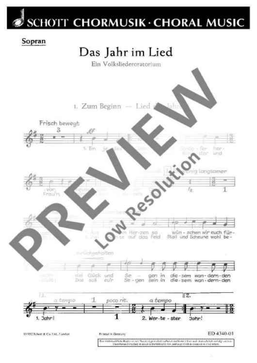 Das Jahr im Lied - Soprano