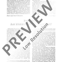 Komunistický manifest - Piano Reduction