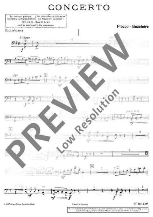 Concerto G Major - Double Bass