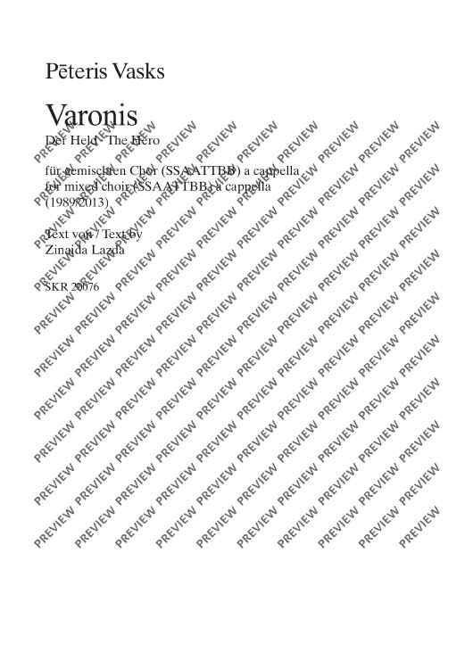 Varonis - Choral Score