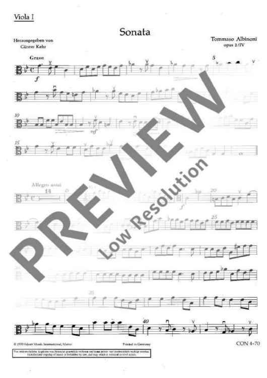 Sonata c minor - Viola I