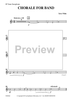 Chorale For Band - Bb Tenor Sax