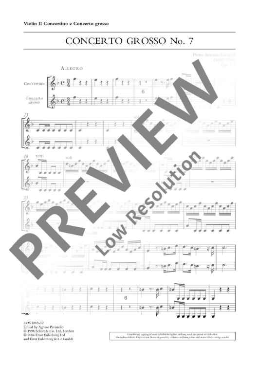 Concerto Grosso in F major - Violin II