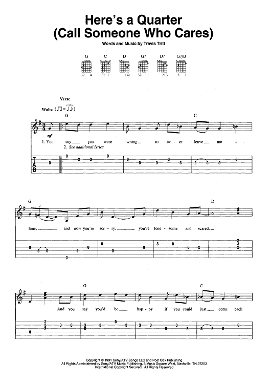 Here's A Quarter (Call Someone Who Cares)