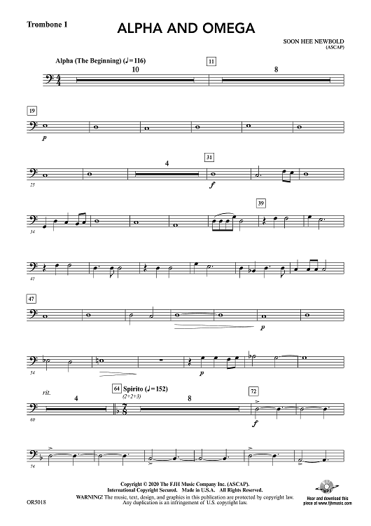 Alpha and Omega - Trombone 1