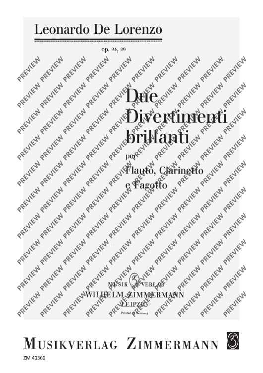 Due Divertimenti brillanti - Set of Parts