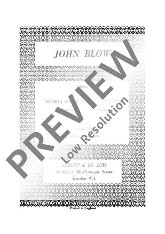 Gloria Patri - Score