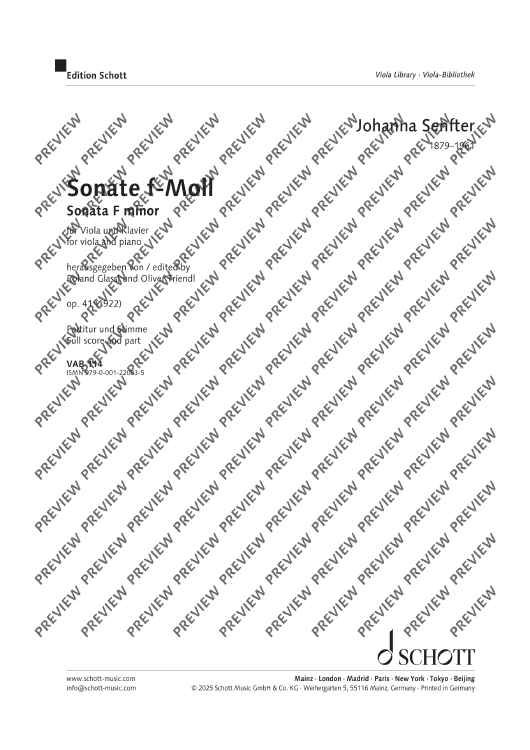 Sonata F Minor - Score and Parts