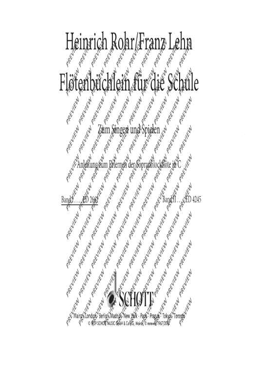 Flötenbüchlein für die Schule