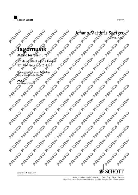 Music for the hunt - Performing Score