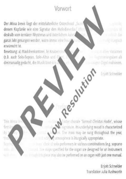 Missa brevis "Surrexit Christus" - Score