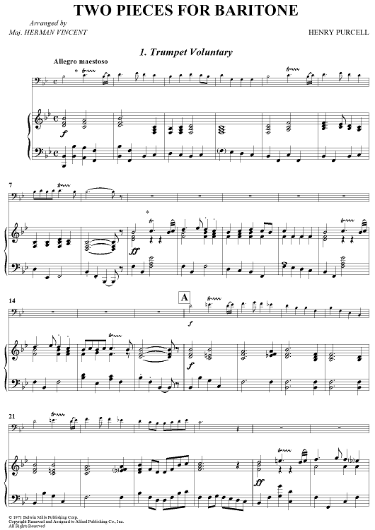 Two Pieces For Baritone