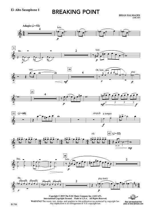 Breaking Point - Eb Alto Saxophone 1