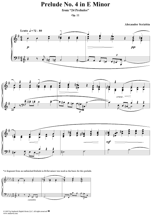 Prelude No. 4 in E minor